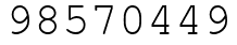 Число 98570449.