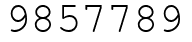 Число 9857789.