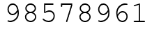 Число 98578961.
