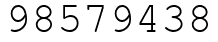 Число 98579438.