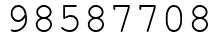 Число 98587708.