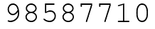 Число 98587710.