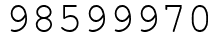Число 98599970.