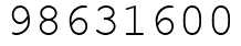 Число 98631600.