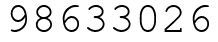 Число 98633026.