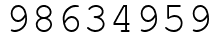 Число 98634959.