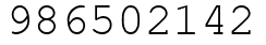 Число 986502142.