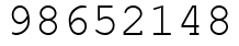 Число 98652148.