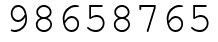 Число 98658765.