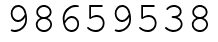 Число 98659538.