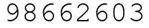 Число 98662603.