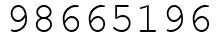 Число 98665196.