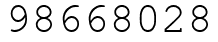 Число 98668028.