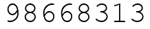 Число 98668313.