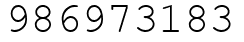 Число 986973183.