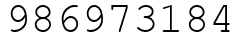 Число 986973184.