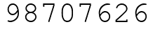 Число 98707626.
