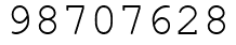 Число 98707628.