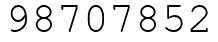 Число 98707852.
