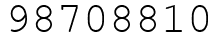Число 98708810.