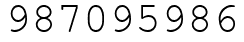Число 987095986.