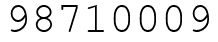 Число 98710009.