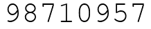 Число 98710957.