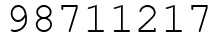 Число 98711217.