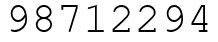 Число 98712294.