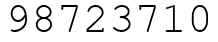 Число 98723710.