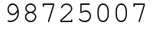 Число 98725007.