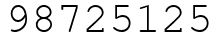 Число 98725125.
