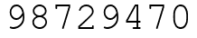 Число 98729470.