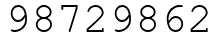 Число 98729862.