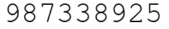 Число 987338925.