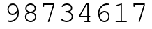Число 98734617.