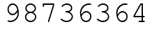 Число 98736364.