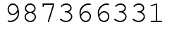 Число 987366331.