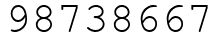 Число 98738667.