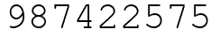 Число 987422575.