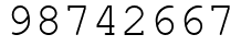 Число 98742667.