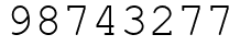 Число 98743277.
