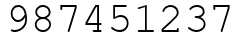 Число 987451237.