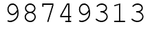 Число 98749313.