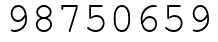 Число 98750659.