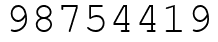 Число 98754419.