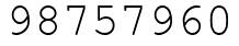 Число 98757960.