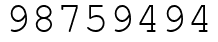 Число 98759494.