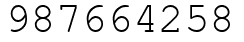 Число 987664258.