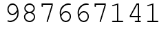 Число 987667141.